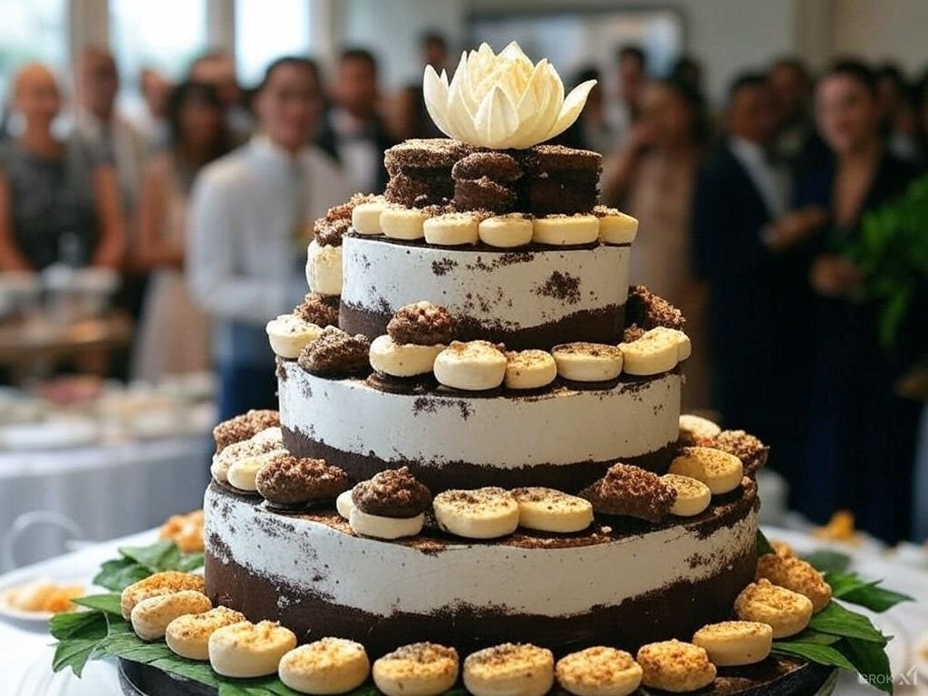 تورتة الشوكولاتة بالورود طبقات