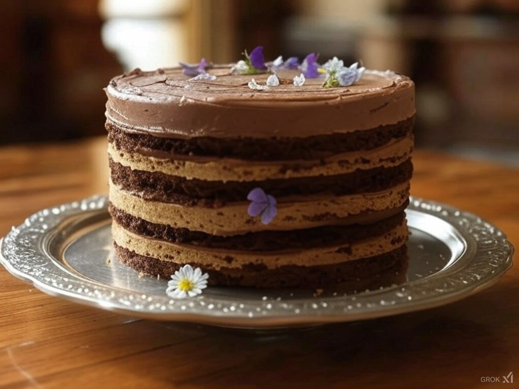 كيك الشوكولاتة المحشي بالتين – مزيج فاخر من النكهات الشرقية والغربية!