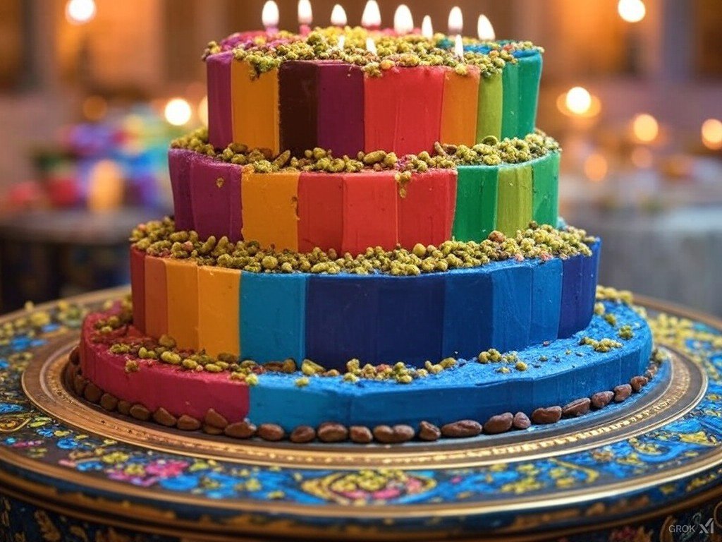 احتفل ببهجة الألوان مع تورتة قوس قزح السحرية!