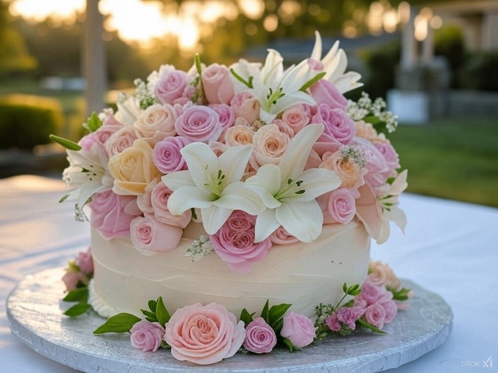 تورتة التخرج بلمسة من الأناقة والورود!